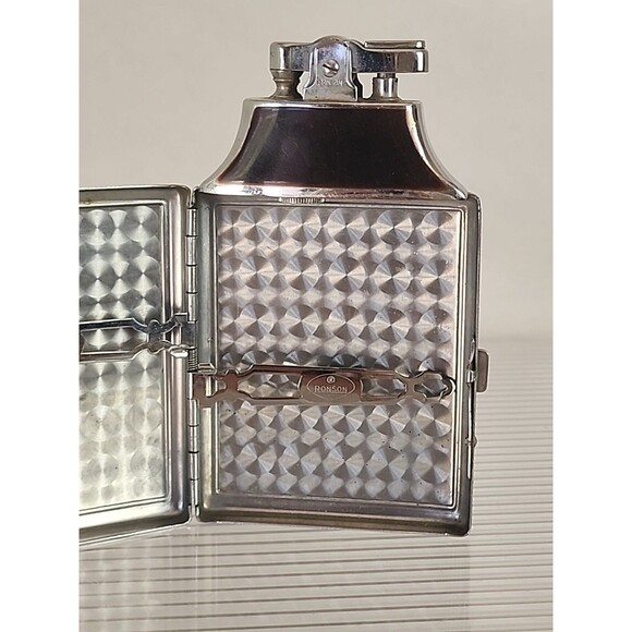 Vintage Ronson Mastercase Lighter & Cigarette Holder Engraved Jane Black Brown - Picture 14 of 16
